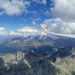 Flugwegposition um 15:01:57: Aufgenommen in der Nähe von Maloja, Schweiz in 3894 Meter